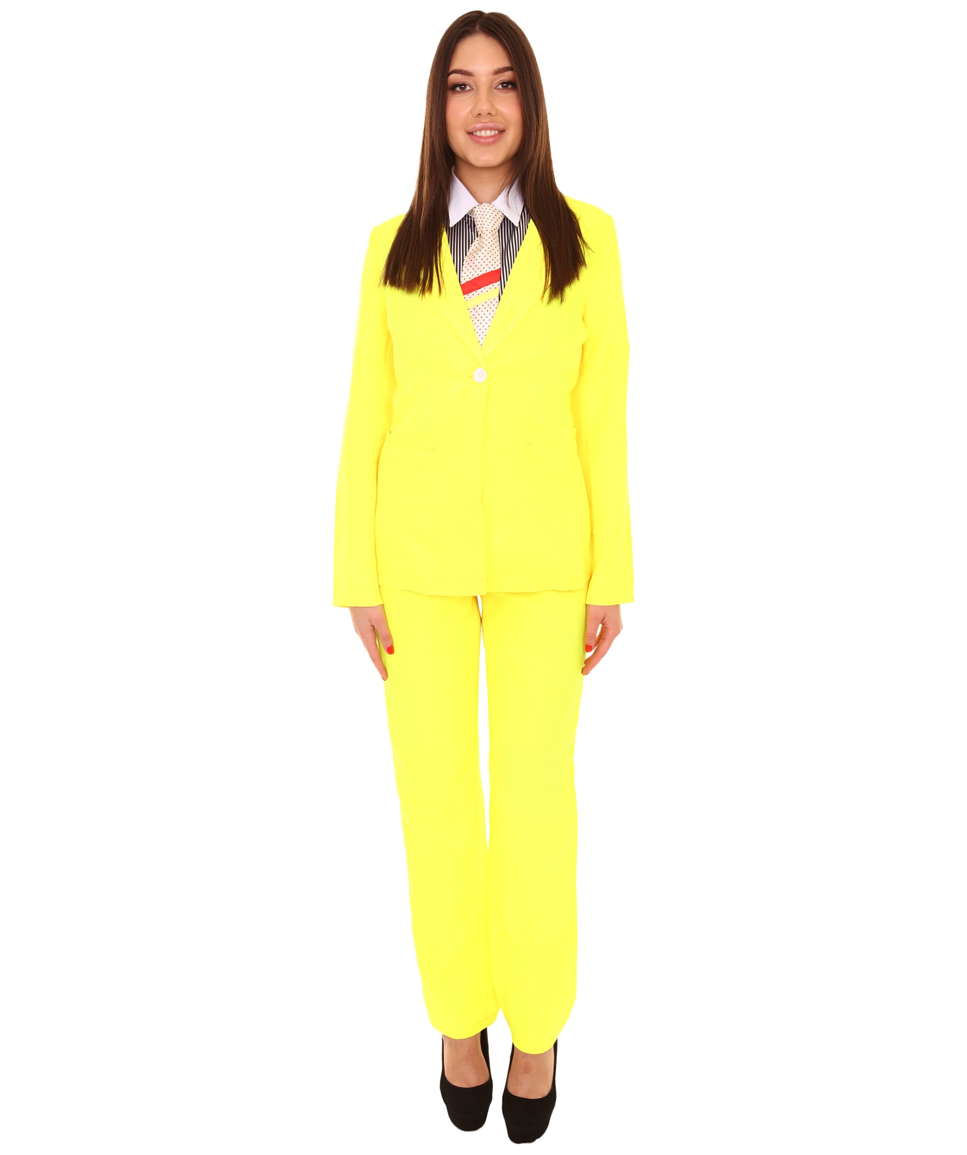 女性用 JCP-058_19 エクスクルーシブ デラックス シンガー パーティー スーツ イエロー コスプレ コスチューム