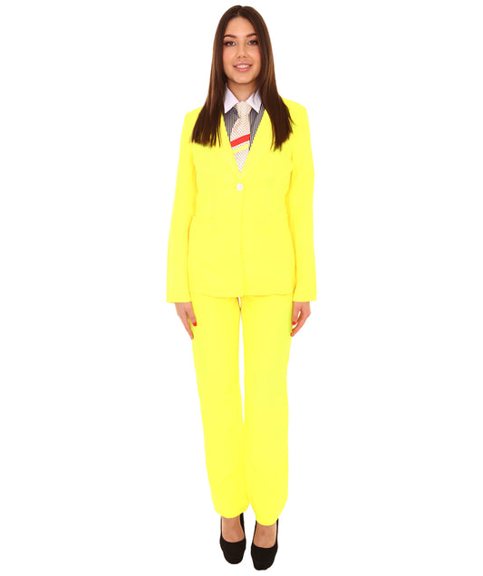 女性用 JCP-058_19 エクスクルーシブ デラックス シンガー パーティー スーツ イエロー コスプレ コスチューム