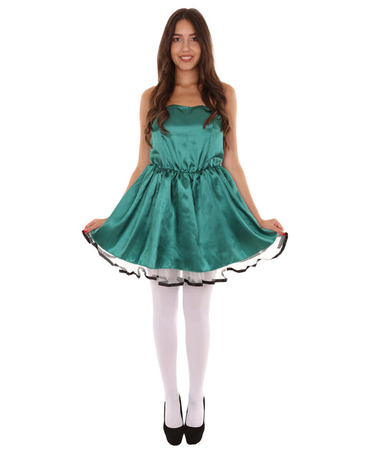 女性用 JCO-342_8 50s プロムドレス コスプレ ダークグリーン コスチューム