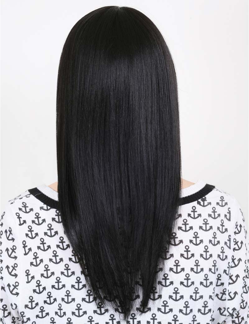 定番の人気商品です！ストレートロングスタイル  ウィッグ1つで簡単にサラサラヘアーに！ ウィッグネット付き W-407