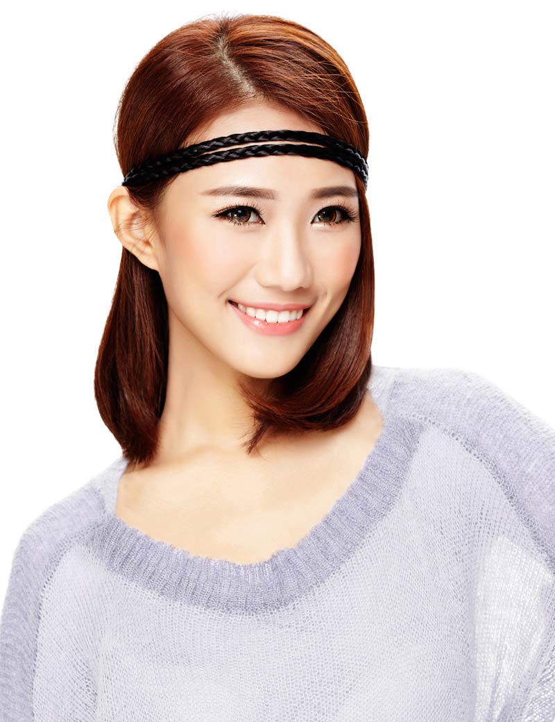 レディースファッション W-8206 ネオンホットピンク ヘアアクセサリー 合成繊維