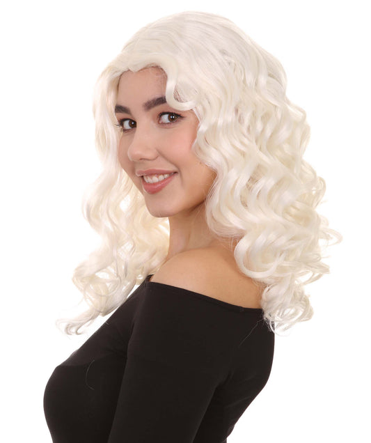Wigs2you ハロウィンパーティープレミアムレディース H-1098 とても快適なアリスウィッグ 鏡の国のアリス ホワイトカラー