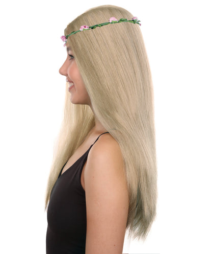 ハロウィンパーティープレミアム レディース H-5264 ビッグキャットアクティビストロングヒッピー ウィッグ ブロンド