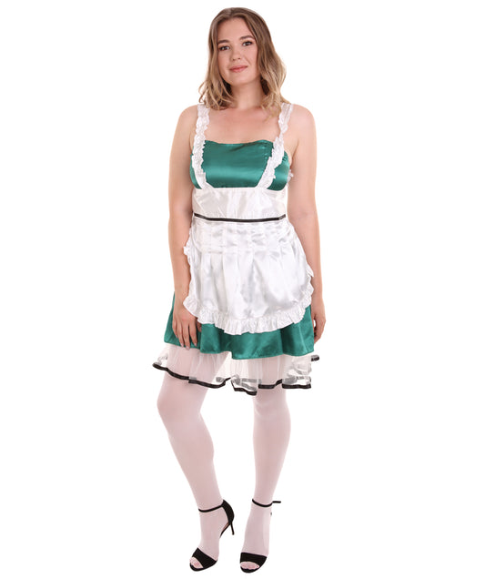 大人用女性 JCO-329_9 セクシーなフレンチメイド制服 ダークグリーン コスプレ コスチューム