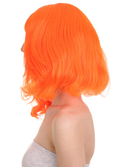 Wigs2you ハロウィン パーティー プレミアム レディース H-1298 着けやすい 快適なフィット感 ネオンオレンジ ページボーイ ウィッグ