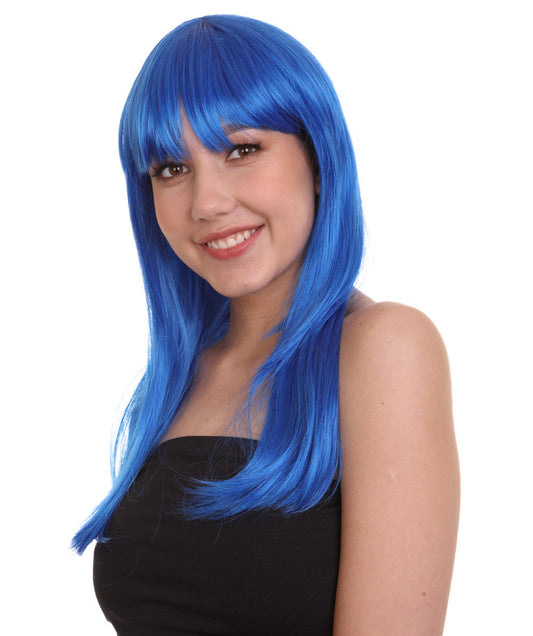 Wigs2you ハロウィン パーティー プレミアム レディース H-1047 とても快適なグラマー グリーン ウィッグ ダークブルー色
