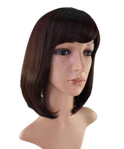 耐熱商品 | ミディアムウィッグ | 手触りのいいストレート+毛先の内巻きでキュートに | ウィッグネット付き W-546