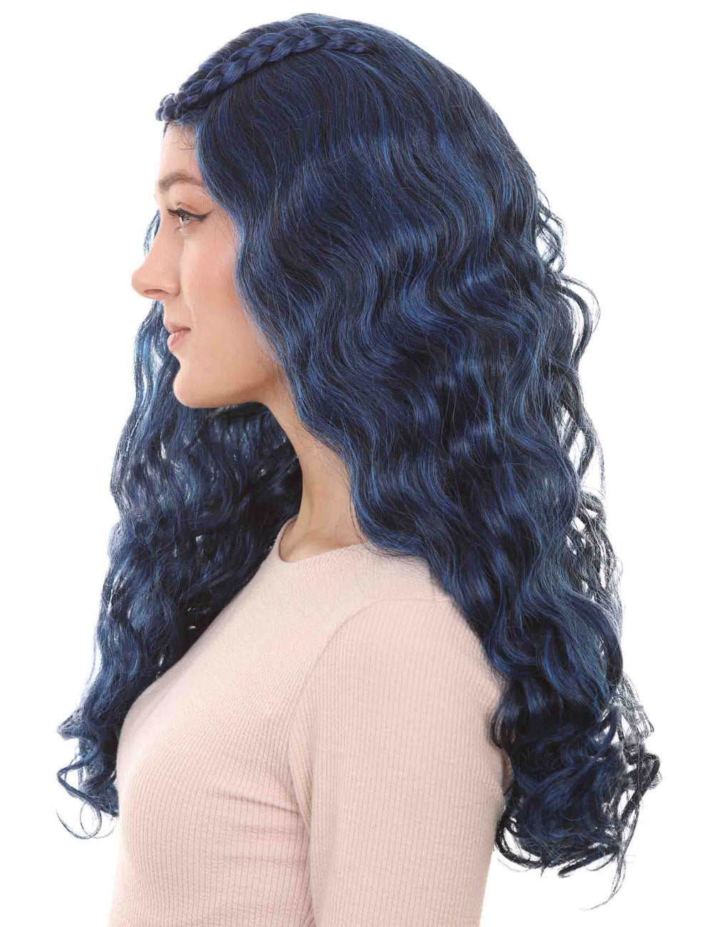 Wigs2you ハロウィンパーティー プレミアムレディース エヴィーウィッグ ディセンダンツ ダークブルーカラー H-481