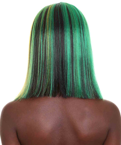 ハロウィンパーティープレミアム H-5249 女性用ショルダーレングスセレブリティガーナプライドウィッグ マルチカラー