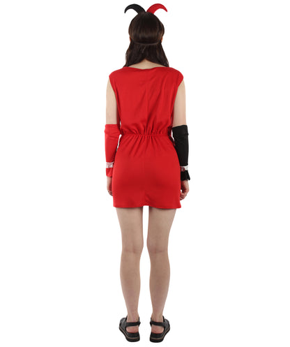 女性 JCP-137 のスペードポーカーブラックアンドレッドドレスコスチューム コスプレコスチューム