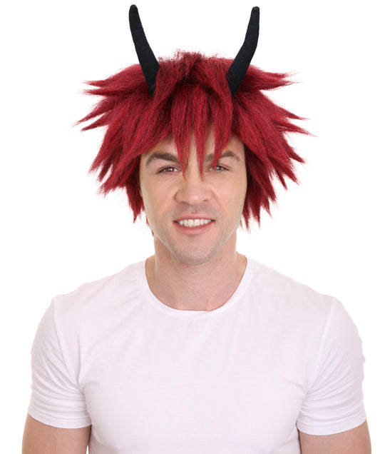 メンズ H-6096 日本剣士キャラクター アニメ コスプレウィッグ ハロウィンやコスプレに最適 難燃性合成繊維