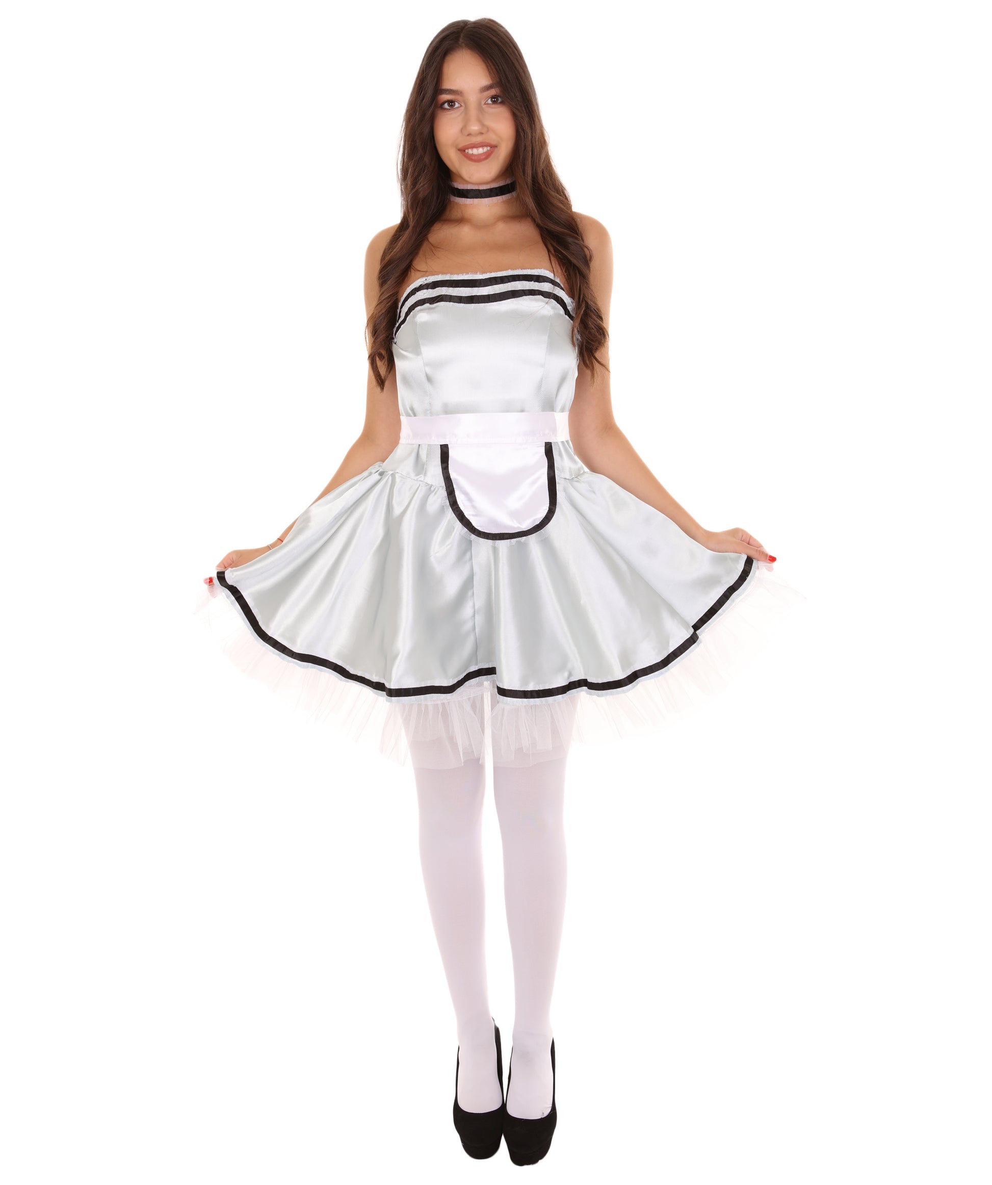 女性用 JCO-344_19 フレンチメイド制服コスプレ シルバーコスチューム
