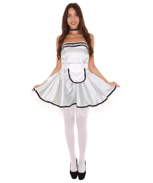 女性用 JCO-344_19 フレンチメイド制服コスプレ シルバーコスチューム