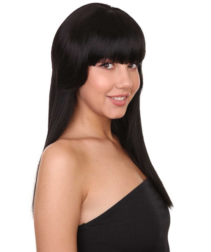 Wigs2you ハロウィンパーティープレミアムレディース H-1818 華やかに見えるエルヴィラ ブラックヴァンパイアウィッグ