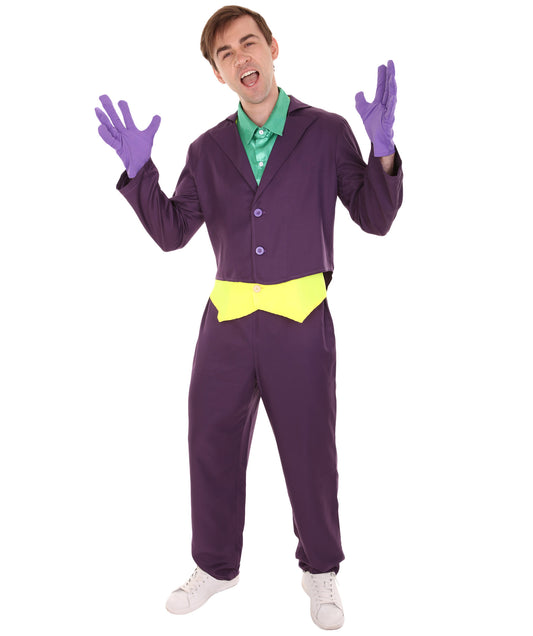 男性 JCP-131 のデラックスクラウンパープルスーツコスチューム マルチカラーハロウィンコスチューム