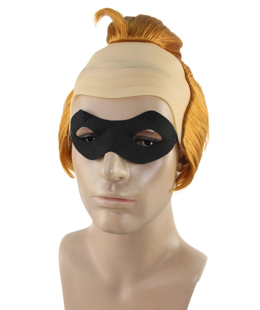 ハロウィンパーティ プレミアム 男性用 H-4407 「インクレディブル・ファミリー2」Mr.インクレディブルゴールデンブラウンウィッグとマスクセット