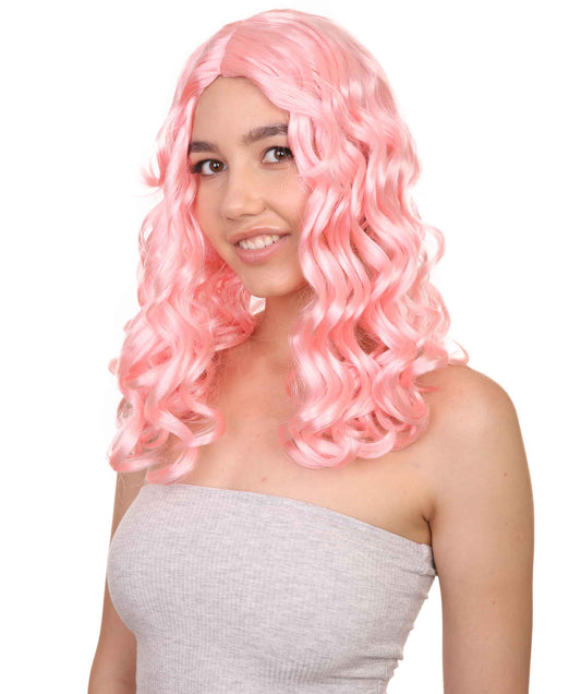 Wigs2you ハロウィン パーティー プレミアム レディース H-1095 とても快適なアリス ウィッグ 鏡の国のアリス Lt ピンク色