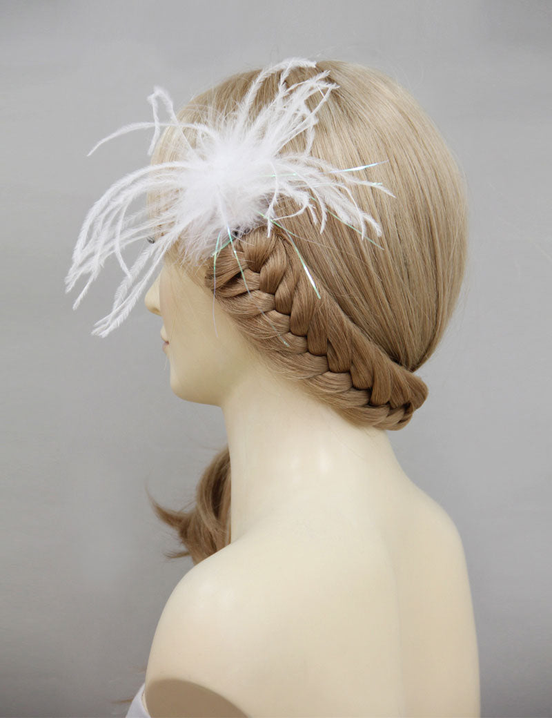 女性 W-8219 のおしゃれな ライトブロンド 三つ編みヘアアクセサリー 合成繊維
