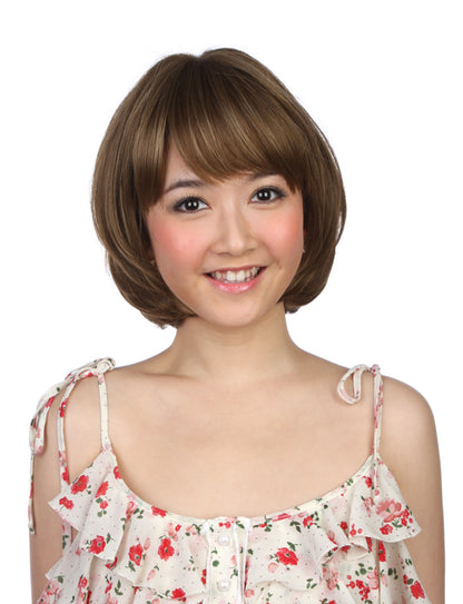 "耐熱商品☆ショートウィッグ☆カワイさ満点ボブスタイル☆小顔効果抜群！ アレンジ自由 ウィッグネット付き♪  W-760 "