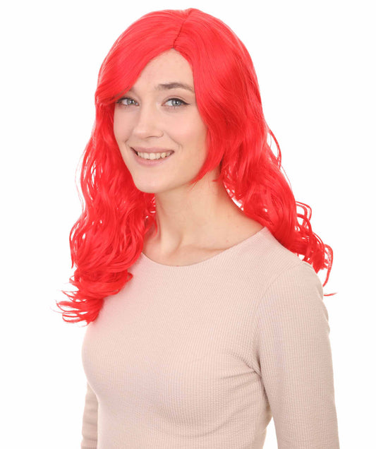 ハロウィンパーティープレミアムレディース H-2847 コスプレウィッグ リトルマーメイドアリエル 着用簡単 とても快適なフィット