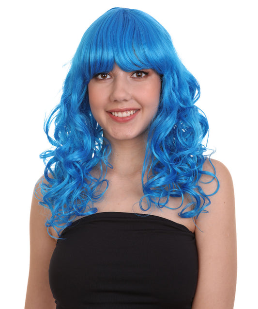 Wigs2you ハロウィンパーティープレミアムレディース H-1003 着用しやすい ベラウィッグ ロイヤルブルー色