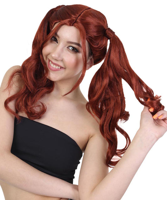 Wigs2you ハロウィンパーティー プレミアム レディース H-733 ドリー ピグテール ウィッグ ダークオーバーン色