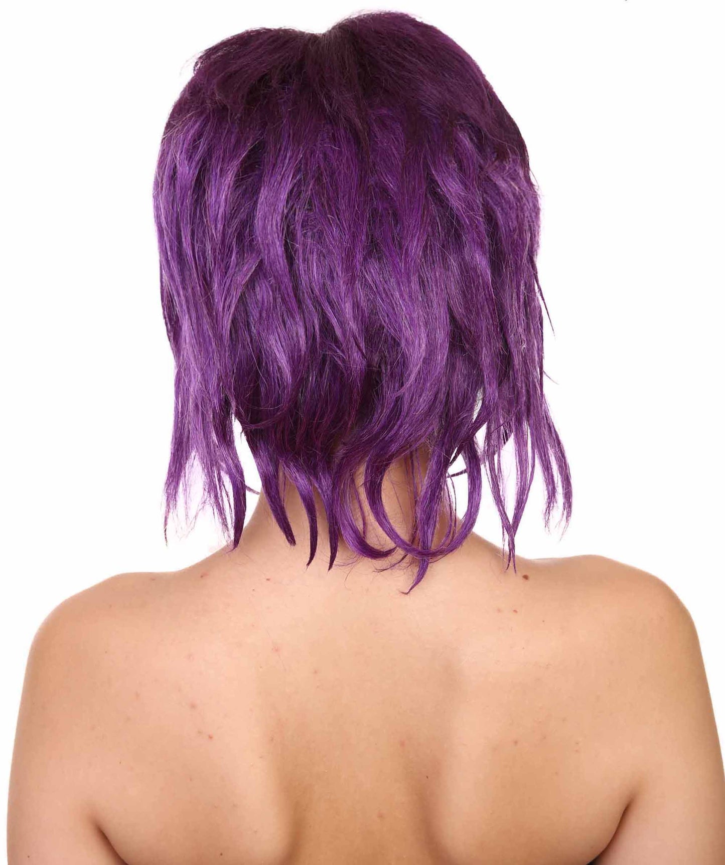 ハロウィンパーティープレミアムレディ H-5436 ミディアムレングス ハロウィンアニメーションシールドヒーローオンブレウィッグ パープル