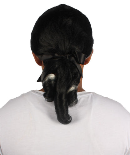 メンズスタイルロックスターブラックウィッグ H-4294 プレミアム通気性キャップレスキャップ