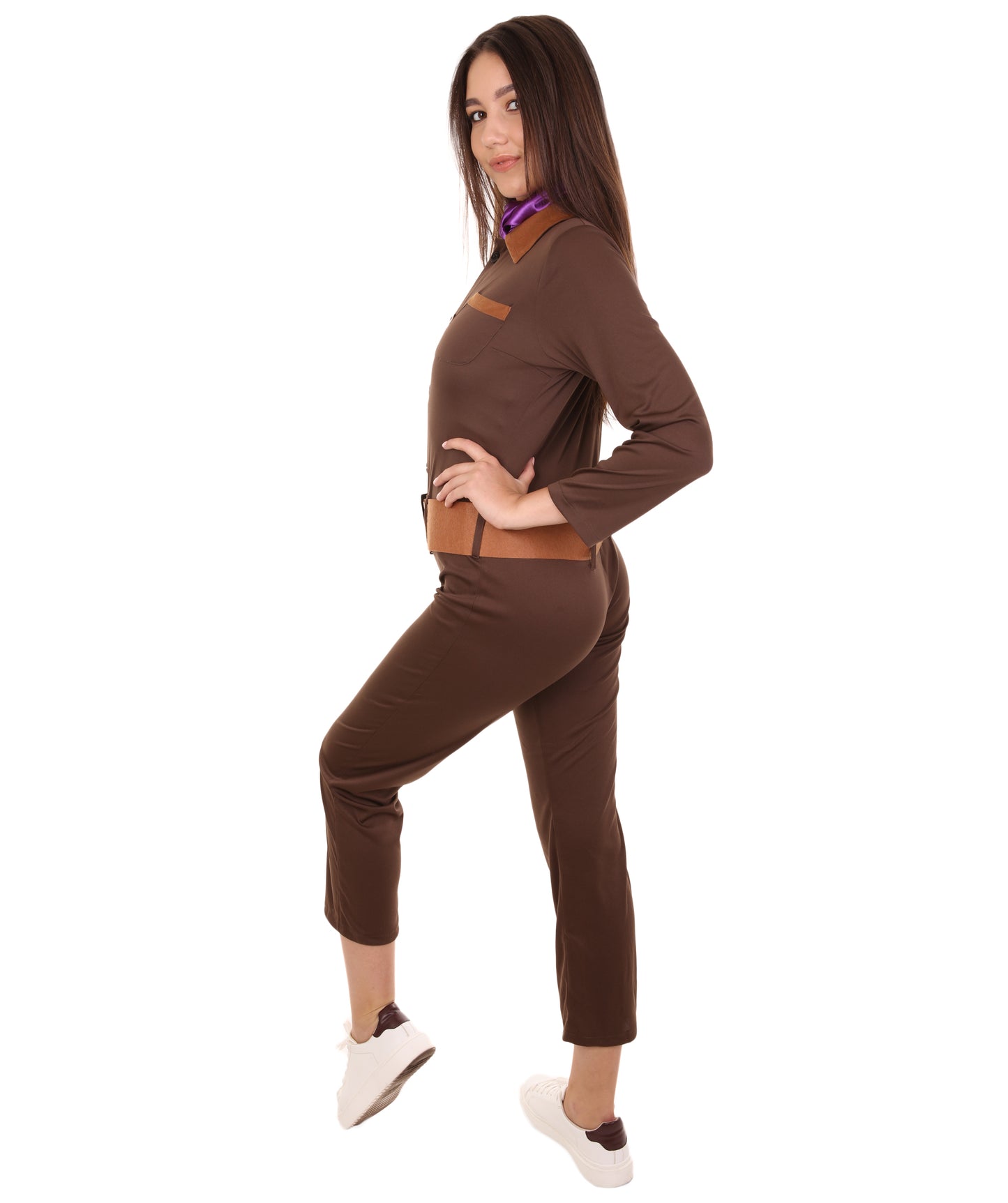 女性用 JCP-005 ワーカー コスチューム ブラウン ハロウィン コスチューム