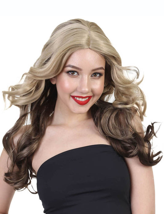 女優ウィッグ | レディース映画キャラクターコスプレハロウィンウィッグ | ウィッグ プレミアム通気性キャップレスキャップ H-353