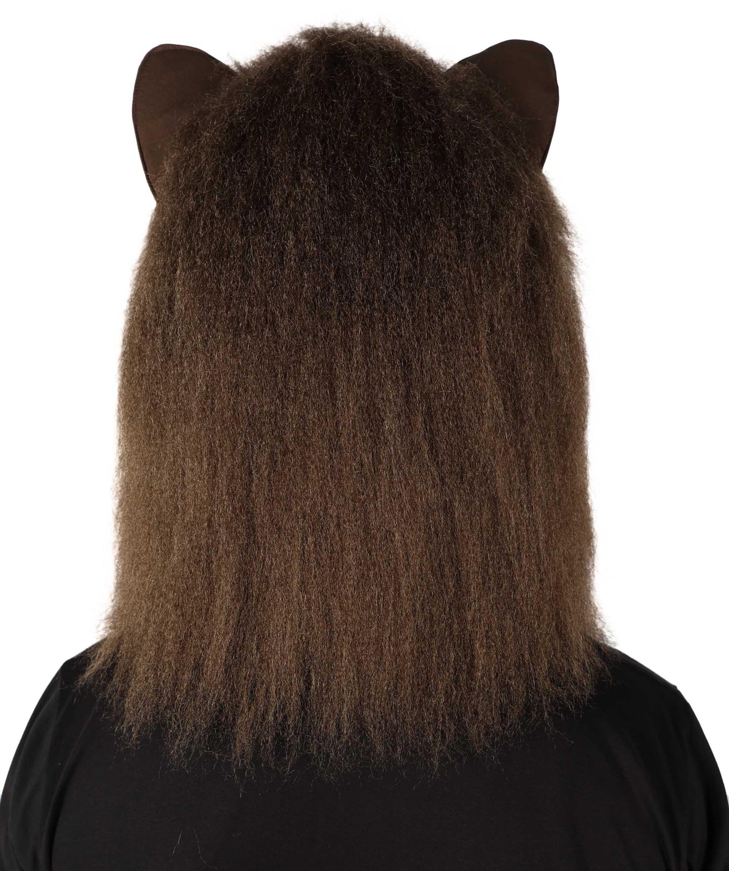 ユニセックス毛皮動物ウィッグとマスクセット H-6771BR ハロウィンやテーマパーティー用の完全な動物コスプレ