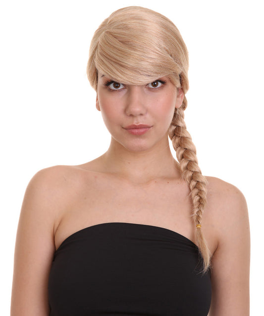 Wigs2you ハロウィン パーティー プレミアム レディース H-1179 快適なフィット感のゴールデン ブロンド編み込みウィッグ