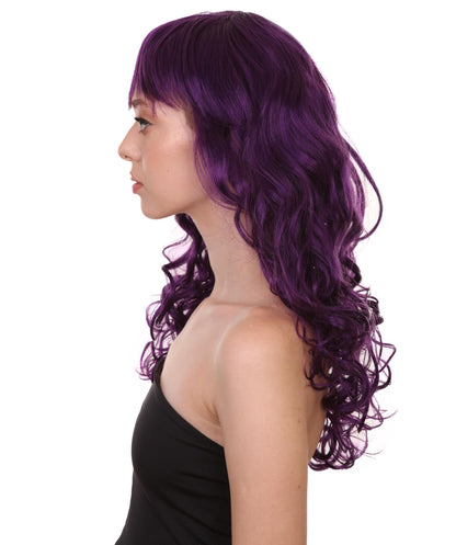 Wigs2you ハロウィンパーティープレミアム レディース H-1009 着用しやすい ベラウィッグ バイオレットカラー