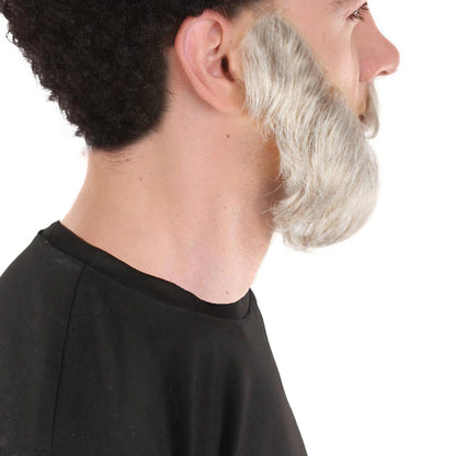 Wigs2you MU-011 大人用シルバーグレーマトンチョップつけひげ、高品質合成繊維