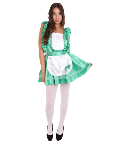 大人用女性の JCO-327_8 ソワリーフレンチメイド制服 コスチューム グリーン コスプレコスチューム