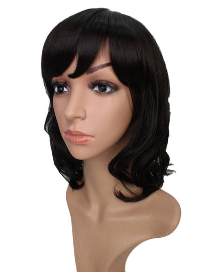 耐熱商品 | ミディアムウィッグ | エアリーカールで女子力UPする人気スタイル | アレンジ自由 | ウィッグネット付き W-160