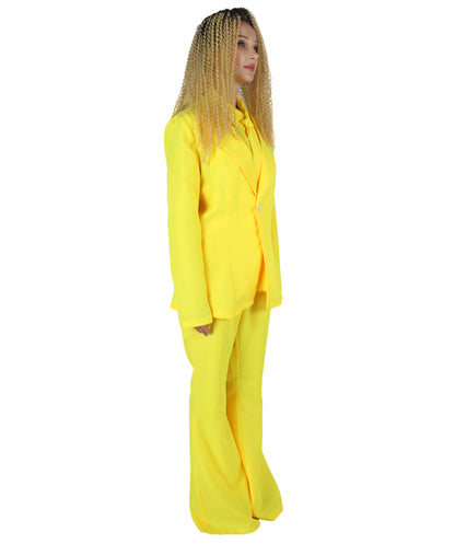 女性用 JCP-057_9 デラックス シンガー パーティー スーツ イエロー コスプレ コスチューム