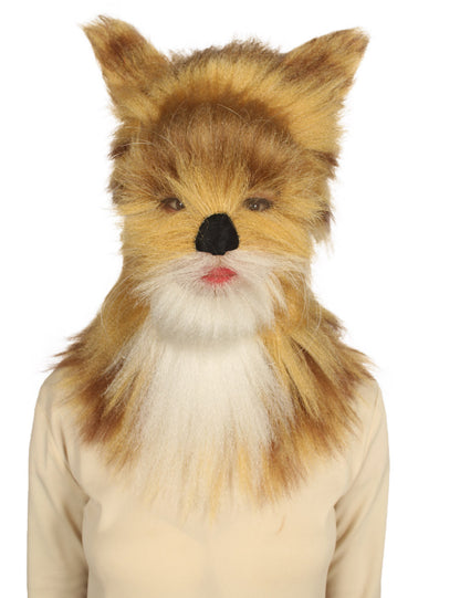 ハロウィンパーティープレミアムレディース H-5224 フォックスコレクション 白とブロンドの毛むくじゃらの猫のコスプレウィッグ＆マスク 通気性のあるキャップレスキャップ
