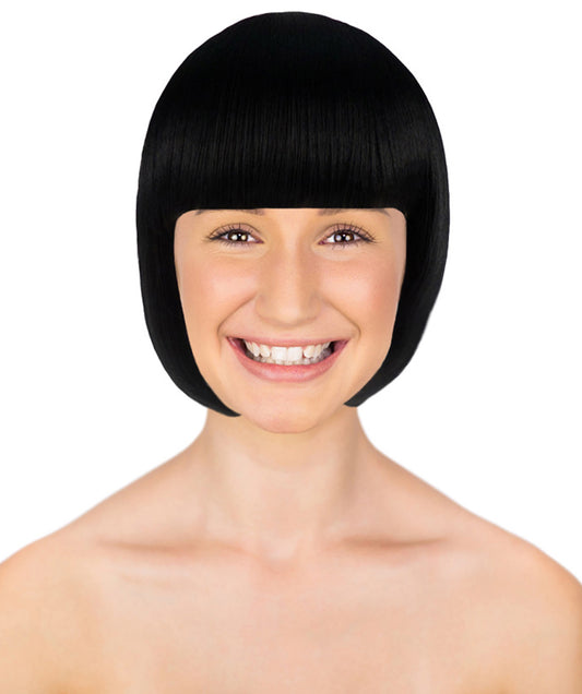 Wigs2you ハロウィン パーティー プレミアム レディース H-685 ショート ブラック ボブ ウィッグ