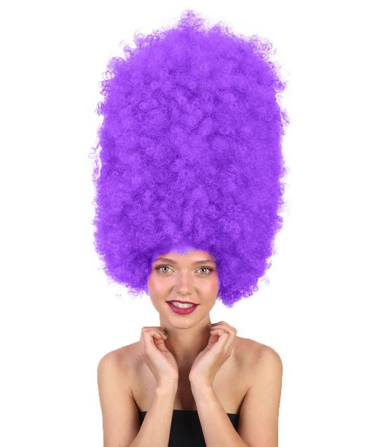 Wigs2you ハロウィンパーティ プレミアムレディース H-2010 着用しやすい 超巨大 ネオンパープル アフロウィッグ スタイルを大きくする