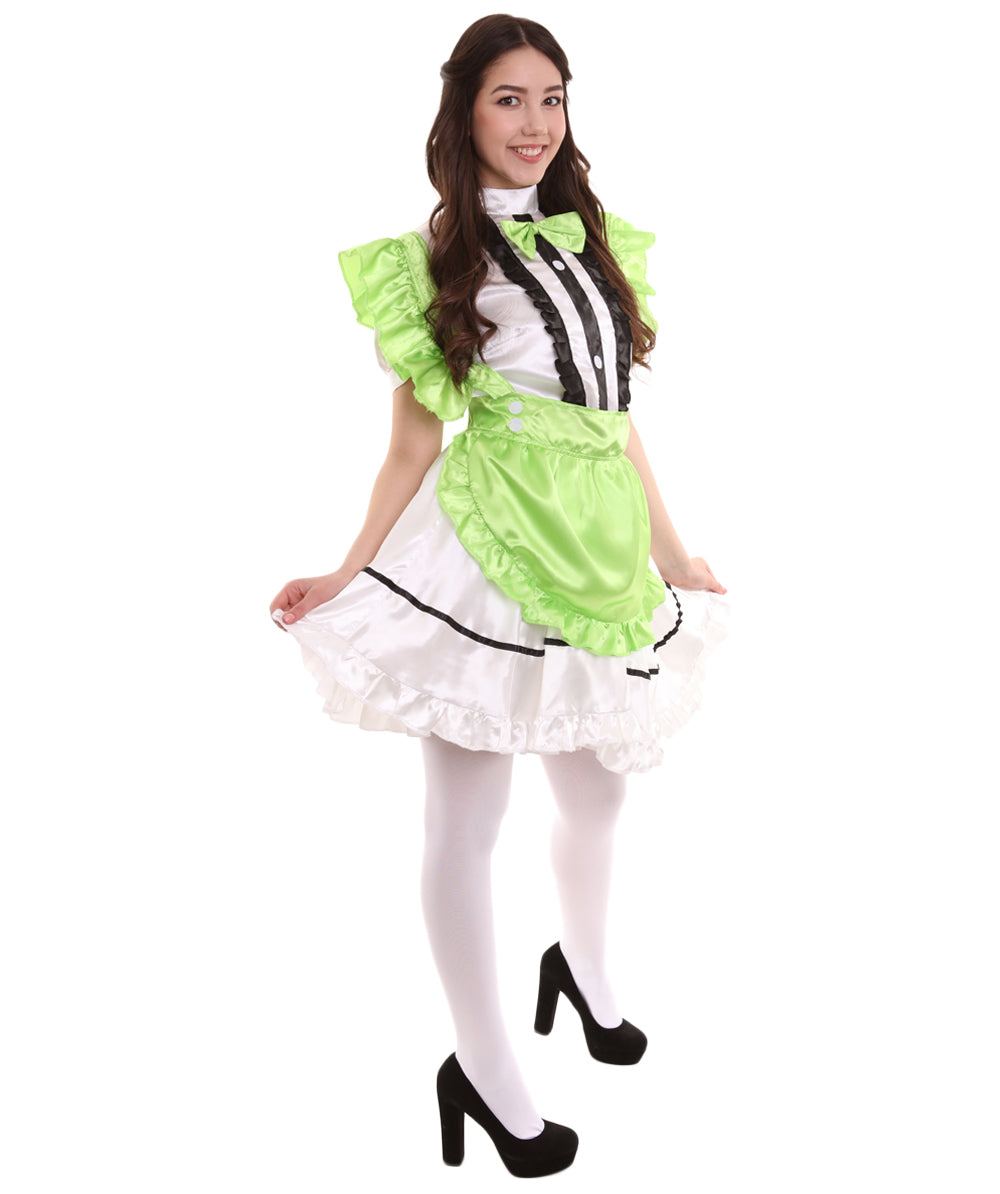女性用 JCO-326_7 アニメ コスプレ フレンチメイド ファンシー ドレス ライム コスプレ コスチューム