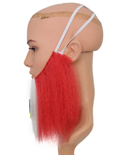 Wigs2you MU-001 メキシコ国旗のひげ | 9.5インチ 合成緑、白、赤のコスチュームひげ | イベント用の愛国的なヘアピース