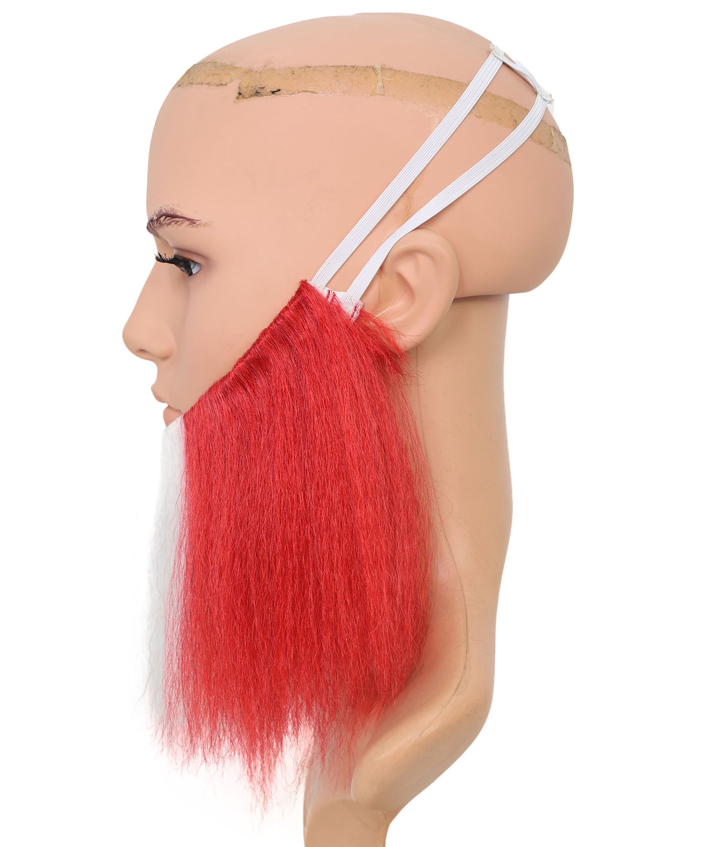 Wigs2you MU-002 イタリアのトリコロールひげ | 9.5インチ 緑、白、赤のひげ | イタリアのイベントやコスプレに最適な合成ひげ