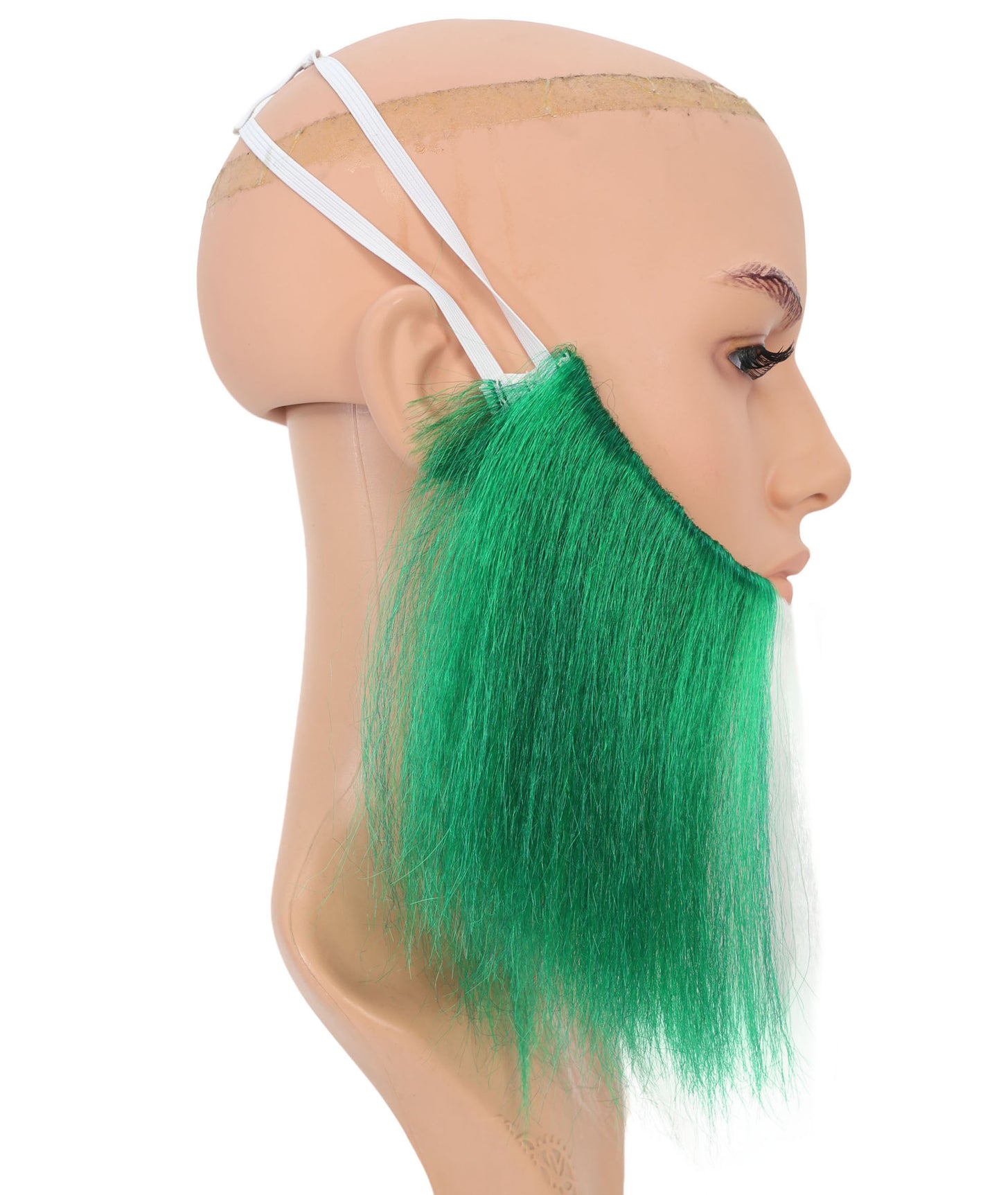 Wigs2you MU-002 イタリアのトリコロールひげ | 9.5インチ 緑、白、赤のひげ | イタリアのイベントやコスプレに最適な合成ひげ