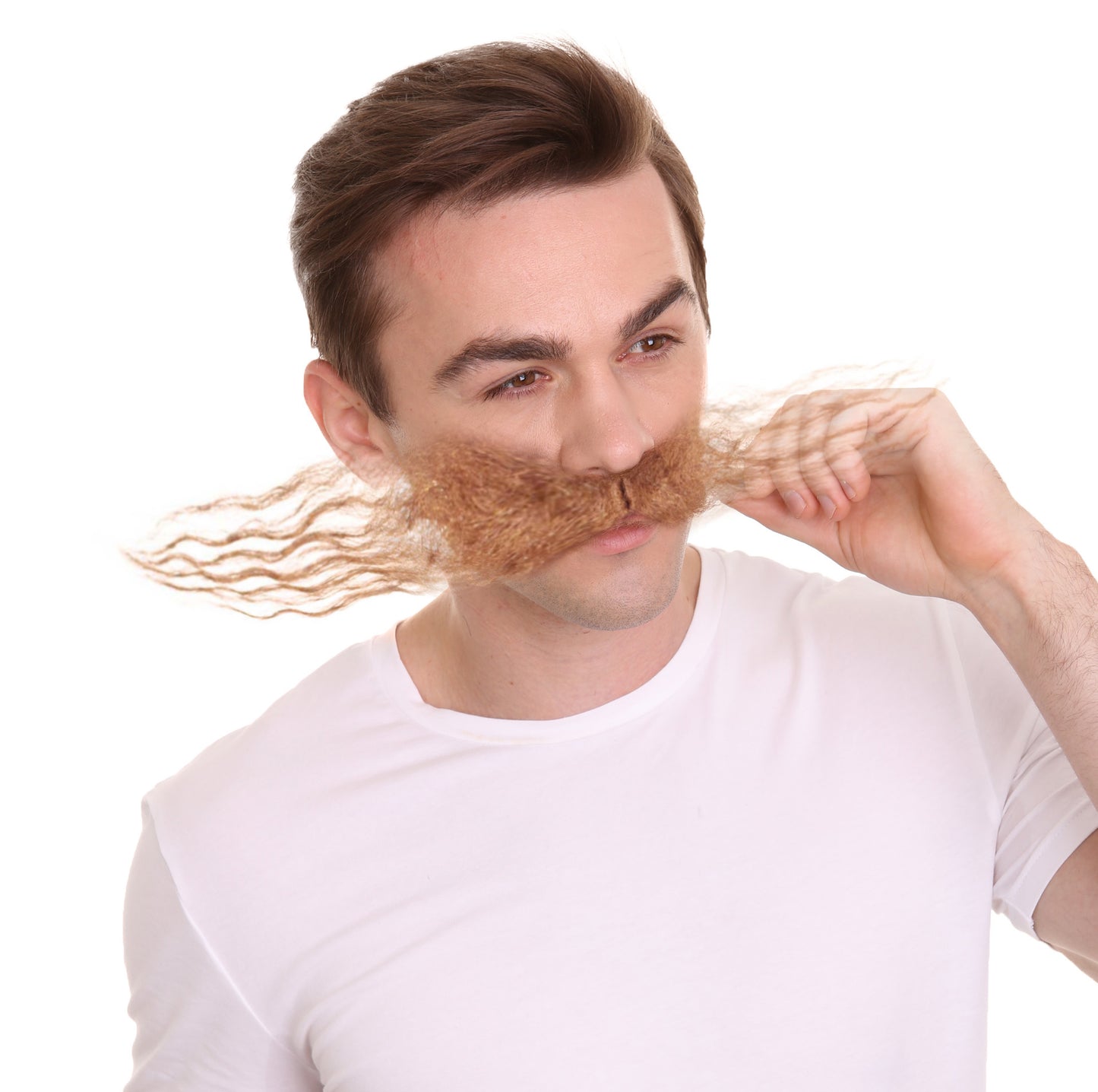 Wigs2you MU-004L-BLK メンズ ドクターエッグヘッド メカニカルジーニアス カーリー マスタッシュ マルチカラーオプション