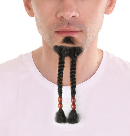 Wigs2you MU-006 大人用メンズ スパロウゴーティー ロングブラックヒゲ | コスプレに最適 | 難燃性合成繊維