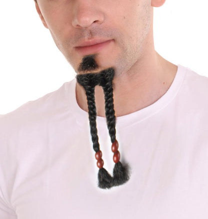 Wigs2you MU-006 大人用メンズ スパロウゴーティー ロングブラックヒゲ | コスプレに最適 | 難燃性合成繊維