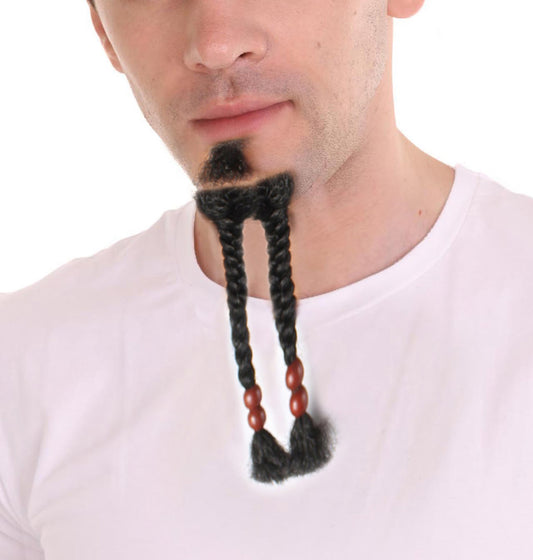 Wigs2you MU-006 大人用メンズ スパロウゴーティー ロングブラックヒゲ | コスプレに最適 | 難燃性合成繊維