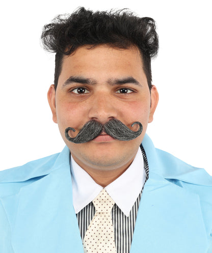 Wigs2you MU-014 メンズ ローリーフィンガーズ スタイル 口ひげセット | グレー コスプレ ひげ