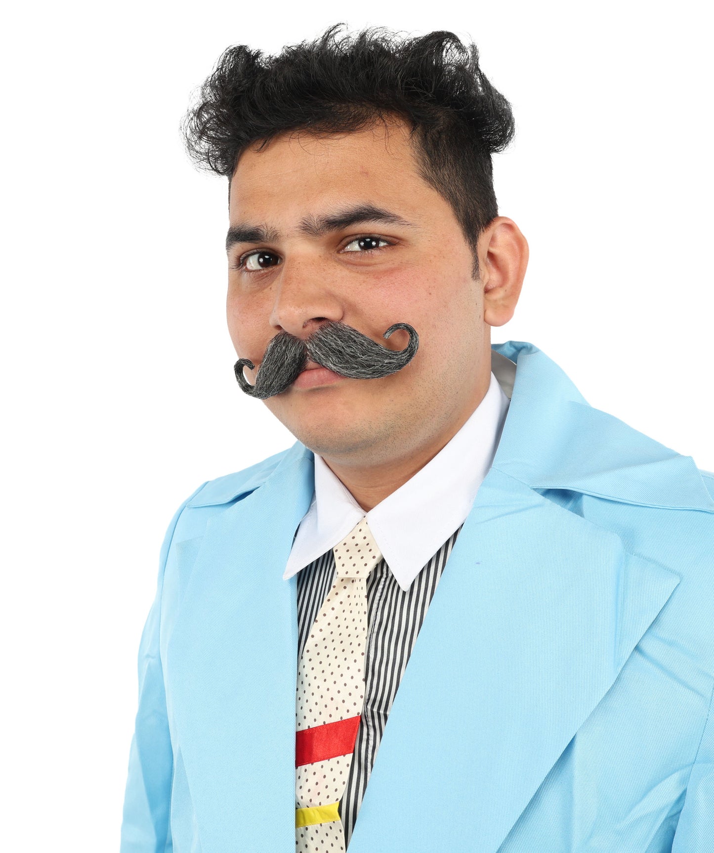 Wigs2you MU-014 メンズ ローリーフィンガーズ スタイル 口ひげセット | グレー コスプレ ひげ